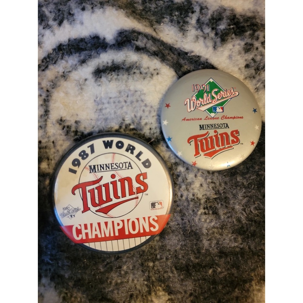 Minnesota Twins World Series Champions Pins Lot 1987 & 1991